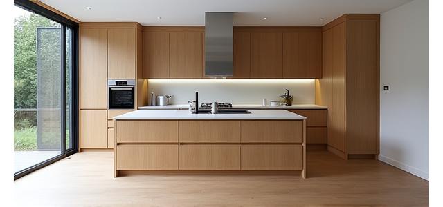 Moderne eikenhouten keuken, Amsterdam
