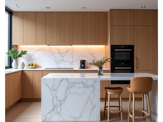 Maatwerk keuken met houten fronten
