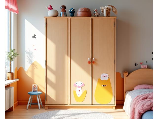 Speelse kinderkamerkast op maat