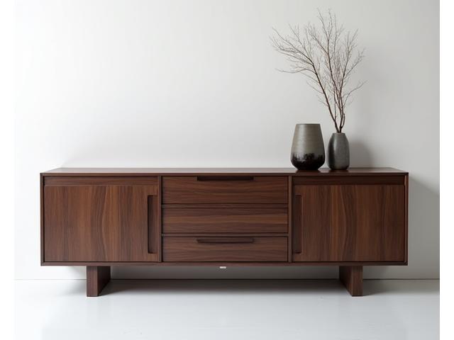 Modern walnoten dressoir
